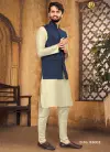 Navy Blue Colour Outluk 83 New Designer Ethnic Wear Mens Kurta Pajama With Jacket Collection 83002